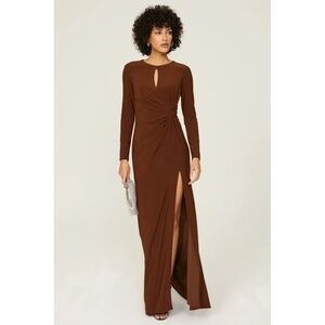 Mac Duggal Brown Midi Dress